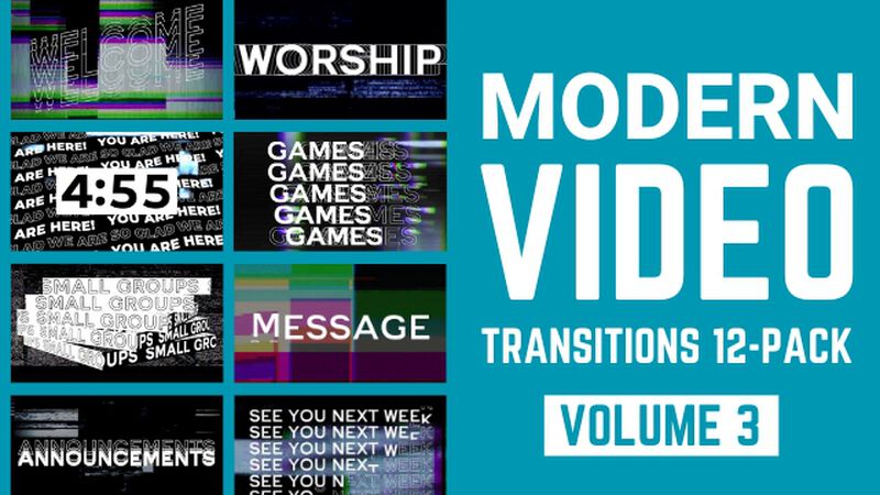 Modern Transition Videos 12-Pack &ndash; Volume 3